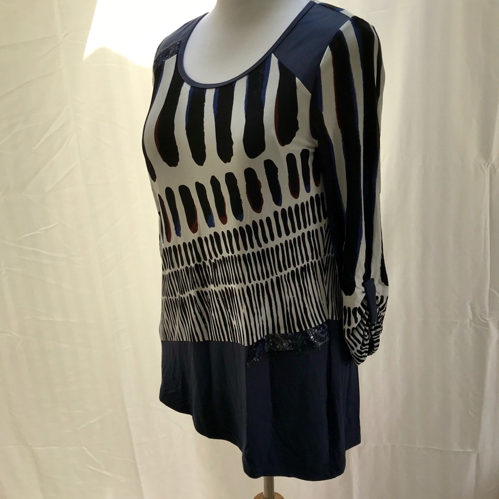 Picadilly Fashion Navy and white tunic
